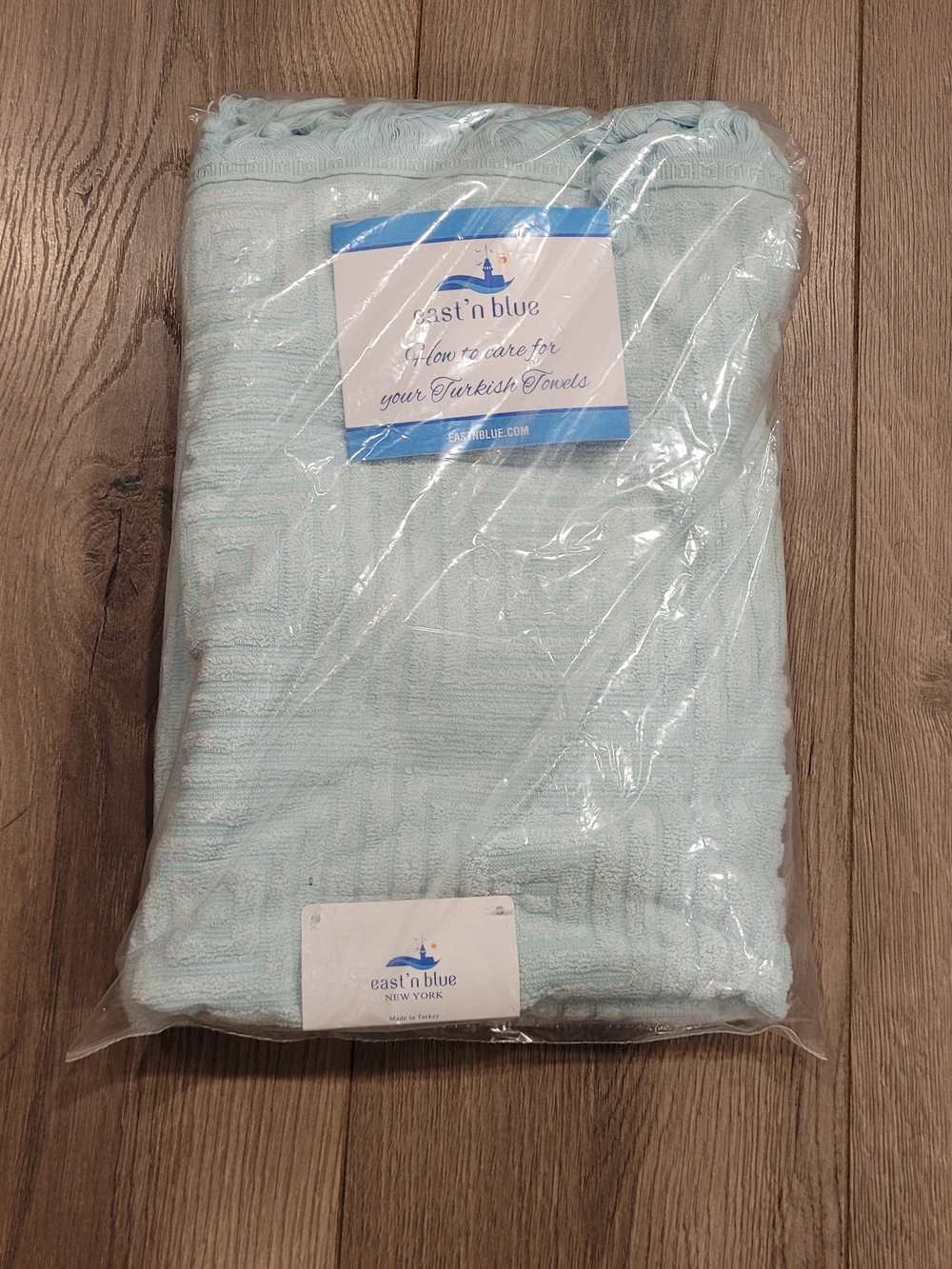 New East 'n Blue Light Blue Turkish Bath Towel